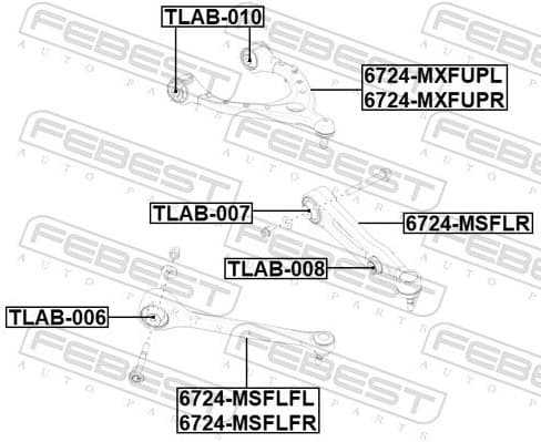 Control/Trailing Arm, wheel suspension 6724-MXFUPR - image 2