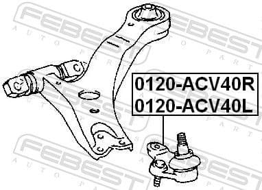 Ball Joint 0120-ACV40R - image 2
