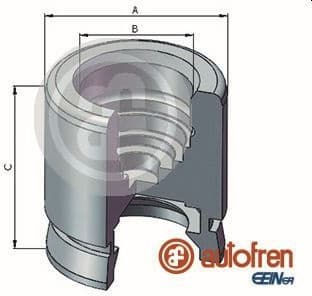 Piston, brake caliper D025712