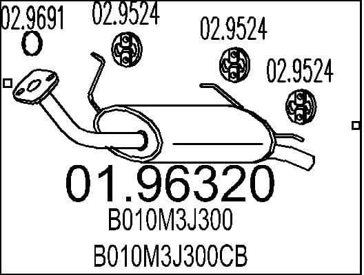 Rear Muffler 01.96320