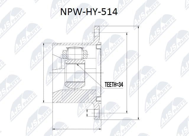 Joint Kit, drive shaft NPW-HY-514