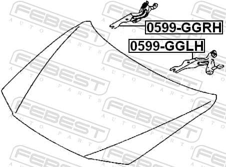 Hinge, bonnet 0599-GGLH - image 2