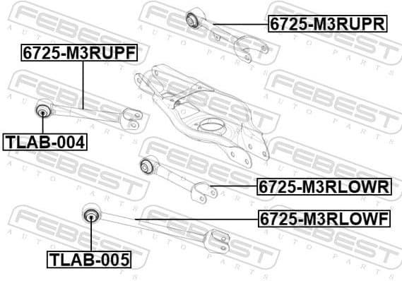 Control/Trailing Arm, wheel suspension 6725-M3RUPR - image 2