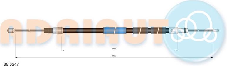 Cable Pull, parking brake 35.0247