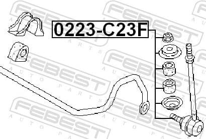 Link/Coupling Rod, stabiliser bar 0223-C23F - image 2