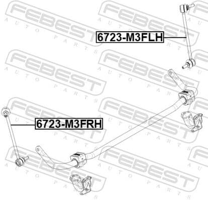 Link/Coupling Rod, stabiliser bar 6723-M3FRH - image 2