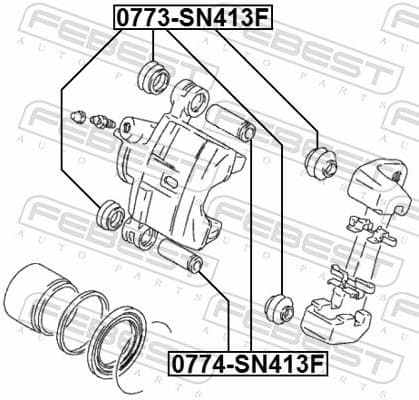 Bellow, brake caliper guide 0773-SN413F - image 2