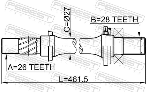 Drive Shaft 0512-M316AT - image 2