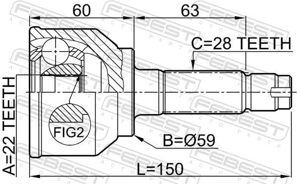 Joint Kit, drive shaft 0510-042