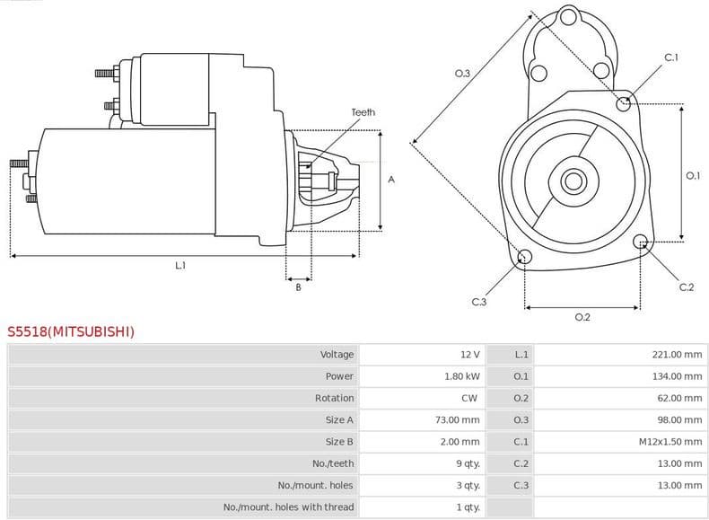 Starter Mitsubishi S5518(MITSUBISHI) - image 5