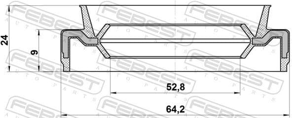 Seal Ring, wheel hub 95EAY-54640924X - image 2