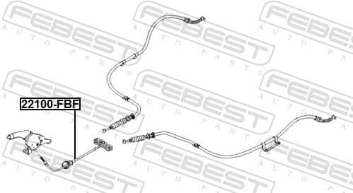 Cable Pull, parking brake 22100-FBF - image 2