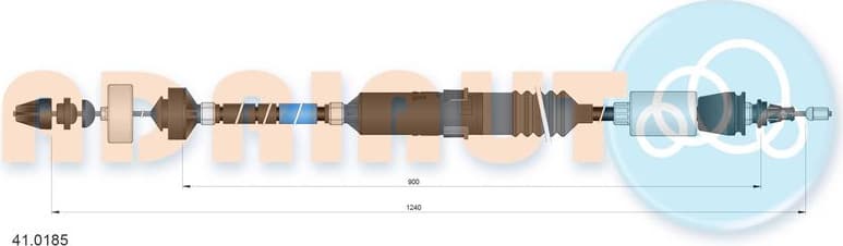 Cable Pull, clutch control 41.0185