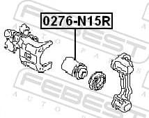 Piston, brake caliper 0276-N15R - image 2