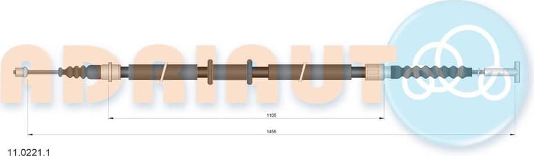 Cable Pull, parking brake 11.0221.1