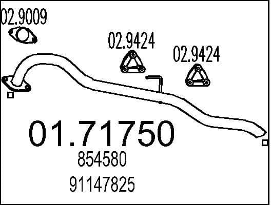 Exhaust Pipe 01.71750