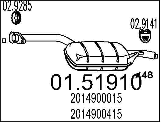 Centre Muffler 01.51910