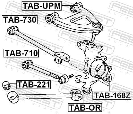 Mounting, control/trailing arm TAB-710 - image 2