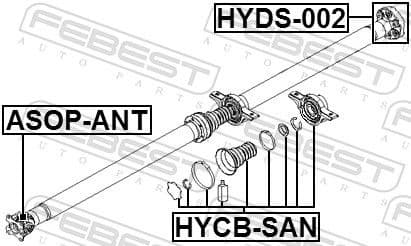 Bearing, propshaft centre bearing HYCB-SAN - image 2