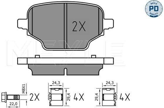 Brake Pad Set, disc brake MEYLE-PD: Advanced performance and design. 025 207 6417/PD