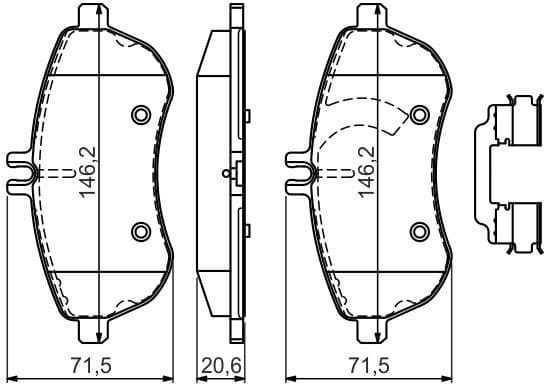 Brake Pad Set, disc brake 0986494667 - image 2