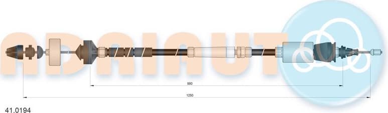Cable Pull, clutch control 41.0194