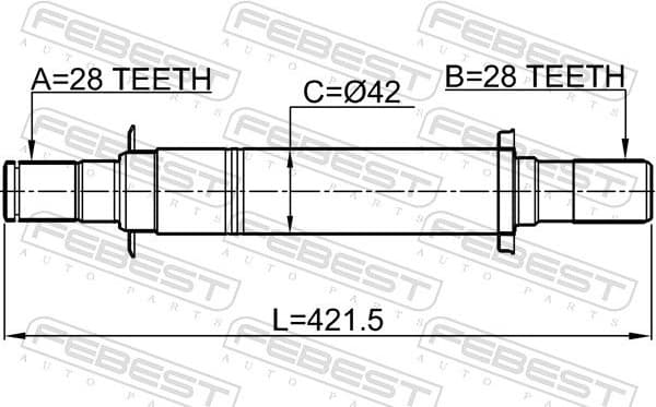 Drive Shaft 1212-CM10AT2WD - image 2