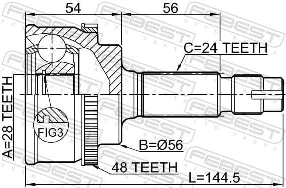 Joint Kit, drive shaft 0110-NLP10A48 - image 2