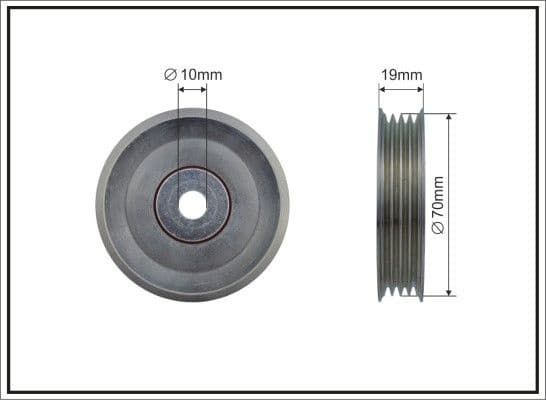 Deflection/Guide Pulley, V-ribbed belt 500426