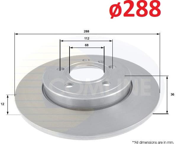 Brake disc, 1pcs REAR ADC1468