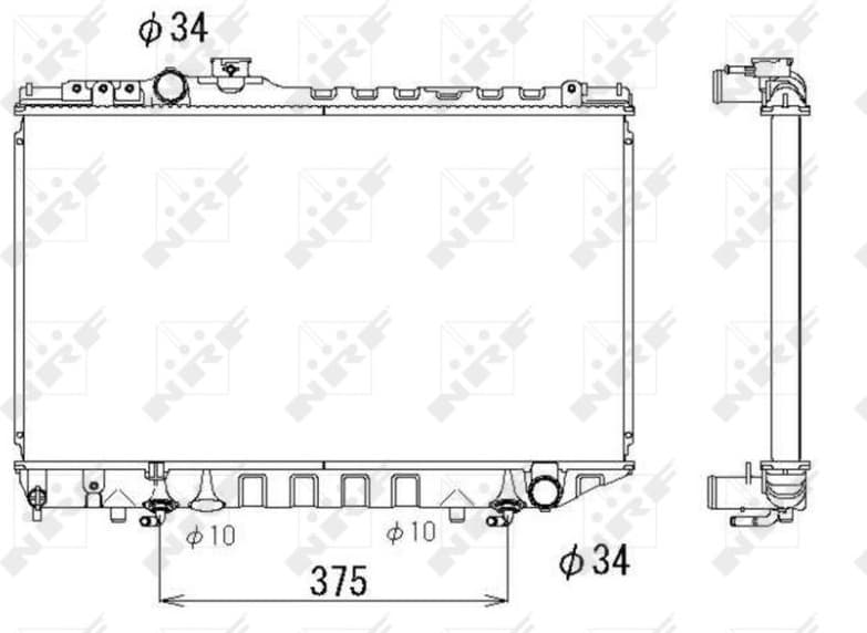 Radiator, engine cooling 53334