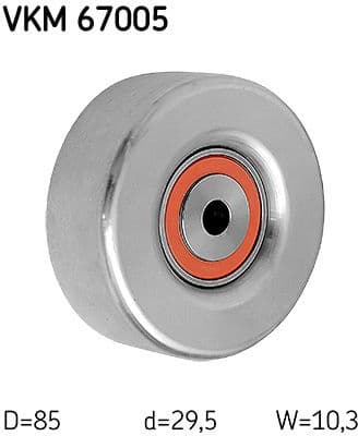 Deflection/Guide Pulley, V-ribbed belt VKM 67005 - image 2