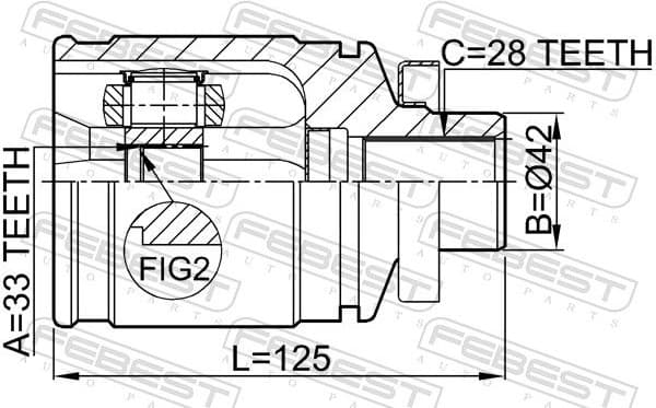 Joint Kit, drive shaft 0411-CU20RH - image 2