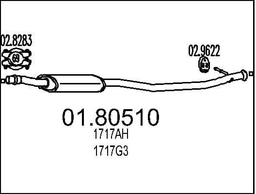 Centre Muffler 01.80510