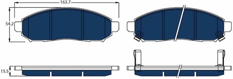Brake Pad Set, disc brake ELECTRIC BLUE GDB3520BTE - image 2