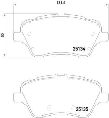 Brake Pad Set, disc brake XTRA LINE P 24 151X