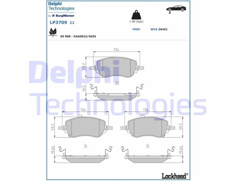 Brake Pad Set, disc brake LP3709
