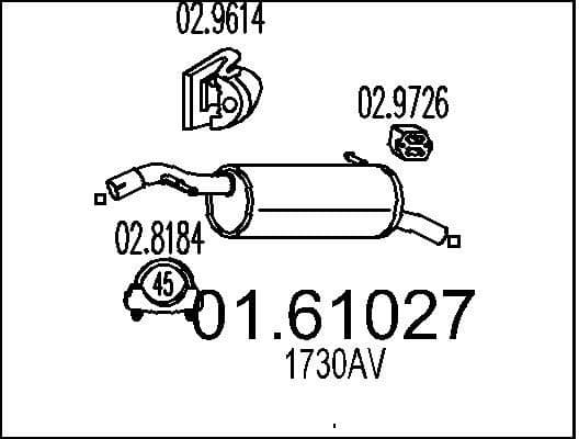 Rear Muffler 01.61027