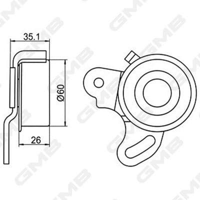 Tensioner, timing belt GT10010 - image 6
