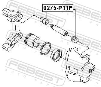 Bellow, brake caliper guide 0275-P11F