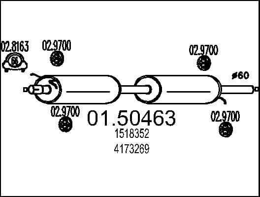 Centre Muffler 01.50463