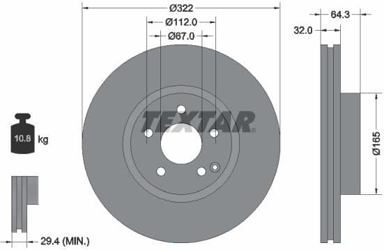 Brake Disc PRO+ 92163505