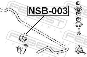 Mounting, stabiliser bar NSB-003 - image 2