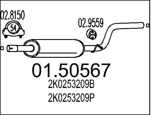 Centre Muffler 01.50567