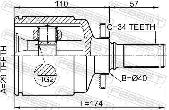 Joint Kit, drive shaft 1011-EVATLH - image 2