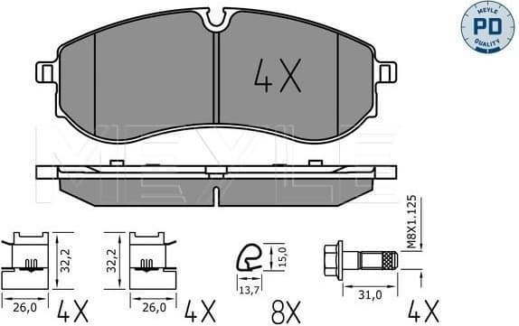 Brake Pad Set, disc brake MEYLE-PD: Advanced performance and design. 025 224 9220/PD