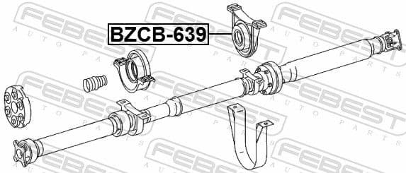 Bearing, propshaft centre bearing BZCB-639 - image 2