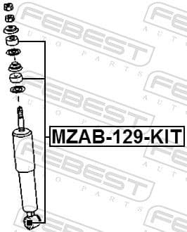 Mounting Kit, shock absorber MZAB-129-KIT - image 2