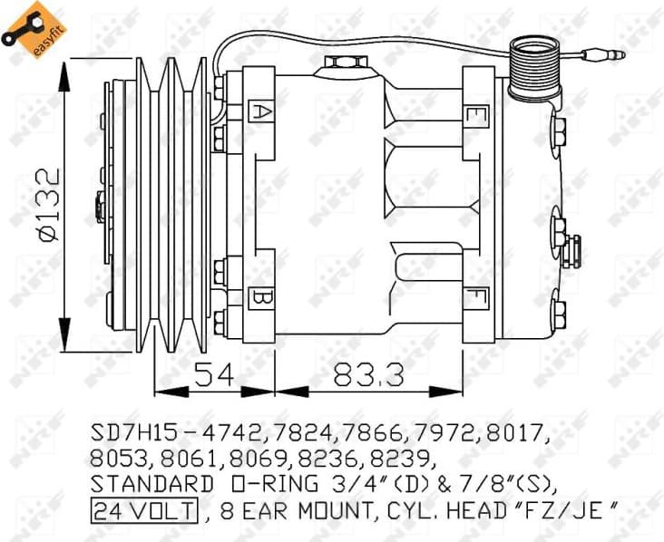Compressor, air conditioning EASY FIT 32769