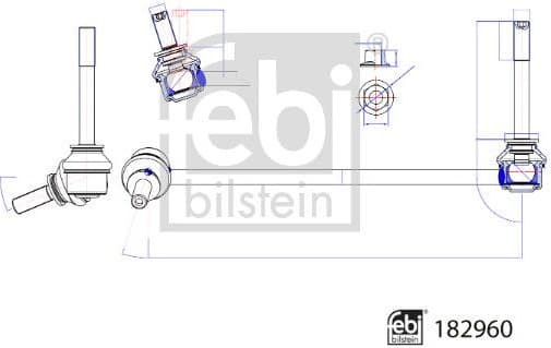 Link/Coupling Rod, stabiliser bar 182960
